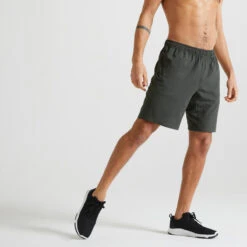 Ademende Basic Fitness Short Voor Heren Zakken Met Rits