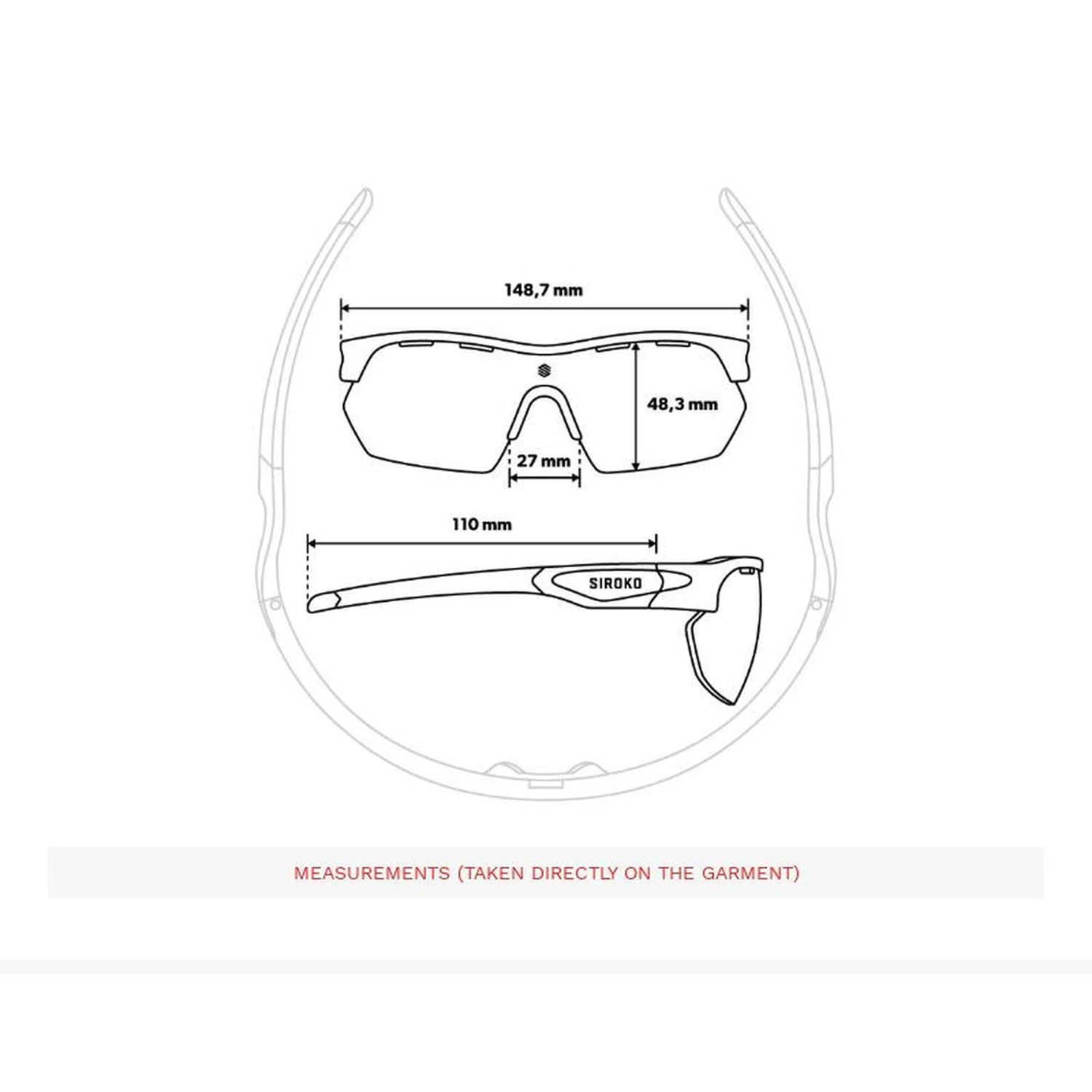 Bril Wielrennen SIROKO K3s Zurich Zwart Heren 6 Bril Wielrennen SIROKO K3s Zurich Zwart Heren - Afbeelding 4