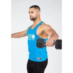 Gorilla Wear Classic Tank Top - Blue 10 Gorilla Wear Classic Tank Top - Blue -Mode Verkoop classic tank top blue 3