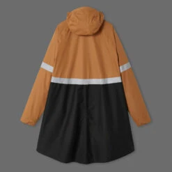 BTWIN FIETSPONCHO 540 STAD ZICHTBAAR 'S NACHTS ZWART/CAMEL -Mode Verkoop fietsponcho 540 stad zichtbaar s nachts zwartcamel 13