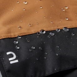 BTWIN FIETSPONCHO 540 STAD ZICHTBAAR 'S NACHTS ZWART/CAMEL -Mode Verkoop fietsponcho 540 stad zichtbaar s nachts zwartcamel 7