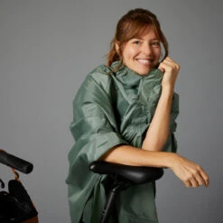 BTWIN FIETSPONCHO STAD 100 -Mode Verkoop fietsponcho stad 100 groen 2