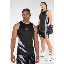 Gorilla Wear Hornell Tank Top - Unisex - Zwart/Grijs - XL