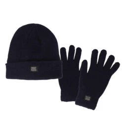 Heatkeeper Heren Muts/handschoenen Pack Navy Blauw