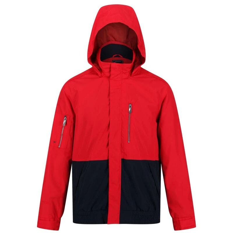 Regatta Heren Feelding Colour Block Waterdichte Bomber Jas (Echt Rood/Zwaar) 3 Regatta Heren Feelding Colour Block Waterdichte Bomber Jas (Echt Rood/Zwaar)