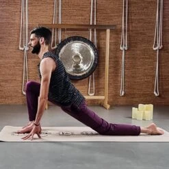 Heren Yogabroek Slim Fit - Heren Yogakleding In Premium Katoen Plum -Mode Verkoop heren yogabroek slim fit heren yogakleding in premium katoen plum 3