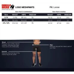 Gorilla Wear Logo Meshpants Black -Mode Verkoop logo meshpants black 4