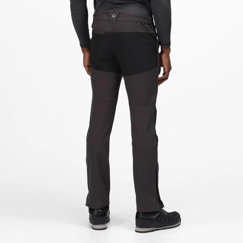 Regatta Questra III Heren Wandelen Softshellbroeken - Zwart Grijs 4 Regatta Questra III Heren Wandelen Softshellbroeken - Zwart Grijs - Afbeelding 2
