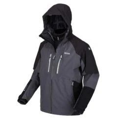 Regatta Sacramento VII 3-in-1 Heren Hiking Jas - Grijs Zwart -Mode Verkoop sacramento vii 3 in 1 heren hiking jas grijs zwart 2