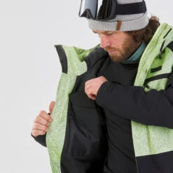 Snowboardjas Voor Heren SNB 100 -Mode Verkoop snowboardjas voor heren snb 100 geelzwart 8