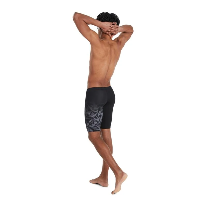 Speedo Men's Hyperboom Placement V-Cut Jammer - Black/ Oxid Grey 4 Speedo Men's Hyperboom Placement V-Cut Jammer - Black/ Oxid Grey - Afbeelding 2