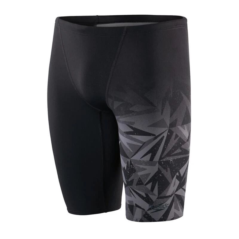 Speedo Men's Hyperboom Placement V-Cut Jammer - Black/ Oxid Grey 6 Speedo Men's Hyperboom Placement V-Cut Jammer - Black/ Oxid Grey - Afbeelding 4