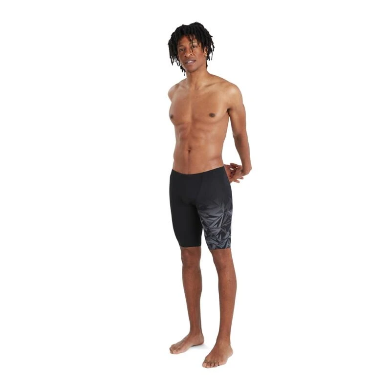 Speedo Men's Hyperboom Placement V-Cut Jammer - Black/ Oxid Grey 3 Speedo Men's Hyperboom Placement V-Cut Jammer - Black/ Oxid Grey