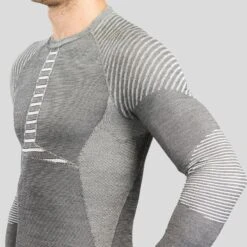 WEDZE Thermoshirt Voor Skiën Heren BL980 Wol Seamless -Mode Verkoop thermoshirt voor skien heren bl980 wol seamless grijs 7