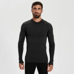Kipsta Thermoshirt Voor Volwassenen Keepdry 500 LANGE MOUWEN -Mode Verkoop thermoshirt voor volwassenen keepdry 500 lange mouwen zwart 4