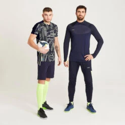 Kipsta Voetbalsweater Met Halve Rits Voor Volwassenen TRAXIUM -Mode Verkoop voetbalsweater met halve rits voor volwassenen traxium marineblauw blauw 8