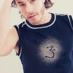 Yoga En Pilates Tanktop Voor Mannen Katoen, Yoga Kleding Voor Mannen Om Symbool